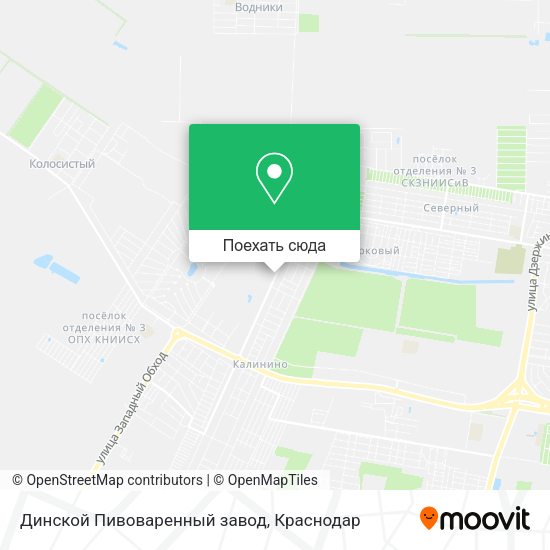 Карта Динской Пивоваренный завод
