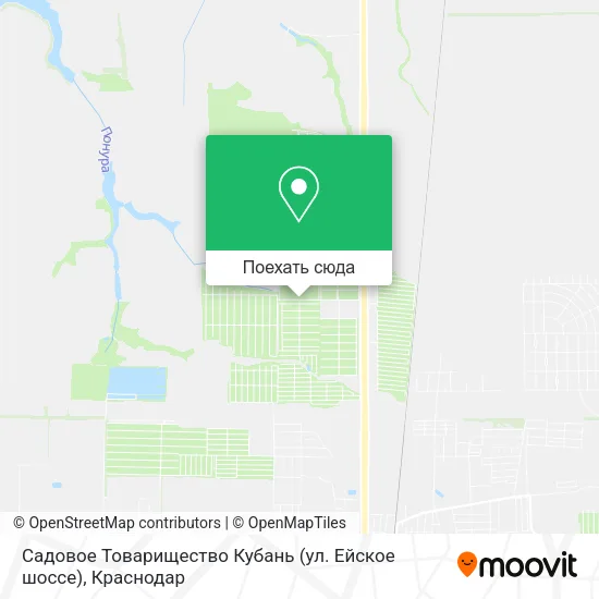 Карта Садовое Товарищество Кубань (ул. Ейское шоссе)