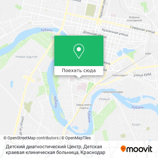 Карта Детский диагностический Центр, Детская краевая клиническая больница