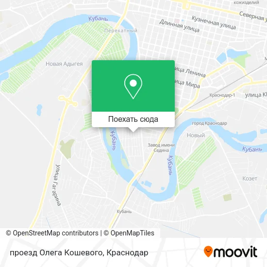 Карта проезд Олега Кошевого