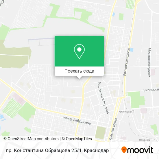 Карта пр. Константина Образцова 25/1