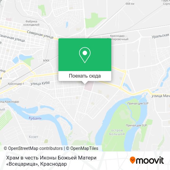 Карта Храм в честь Иконы Божьей Матери «Всецарица»