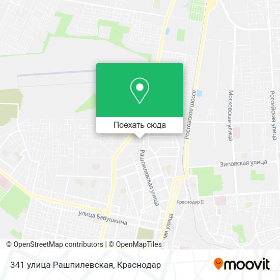 Карта 341 улица Рашпилевская