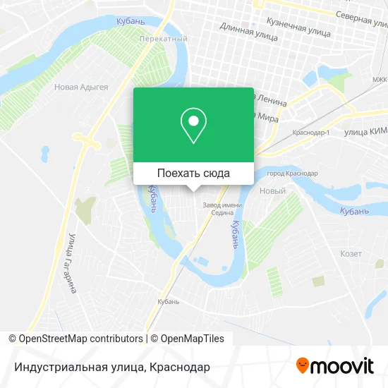 Карта Индустриальная улица