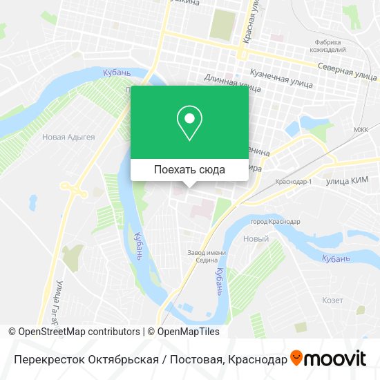 Карта Перекресток Октябрьская / Постовая