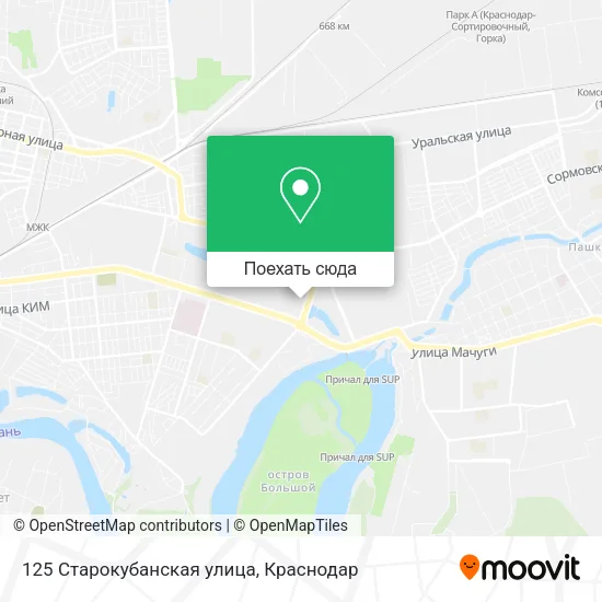 Карта 125 Старокубанская улица