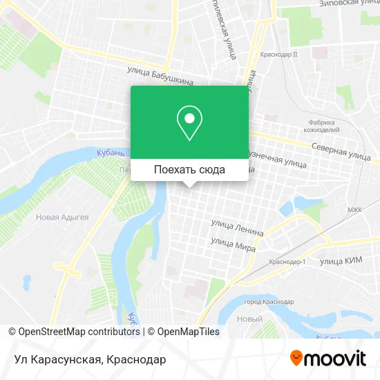 Карта Ул Карасунская