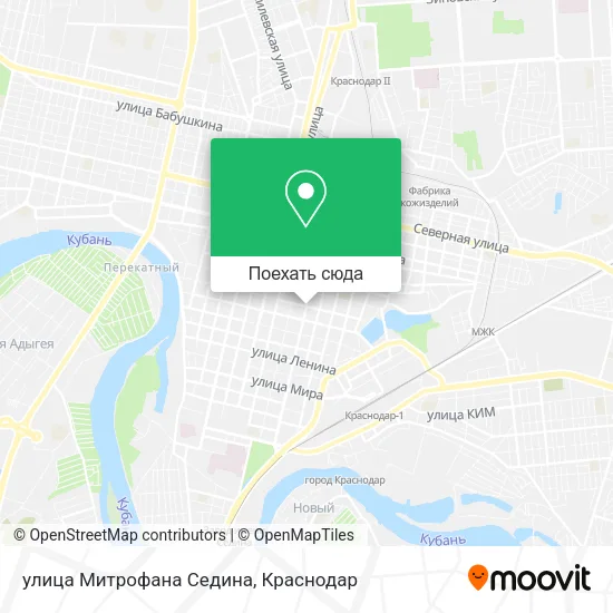 Карта улица Митрофана Седина