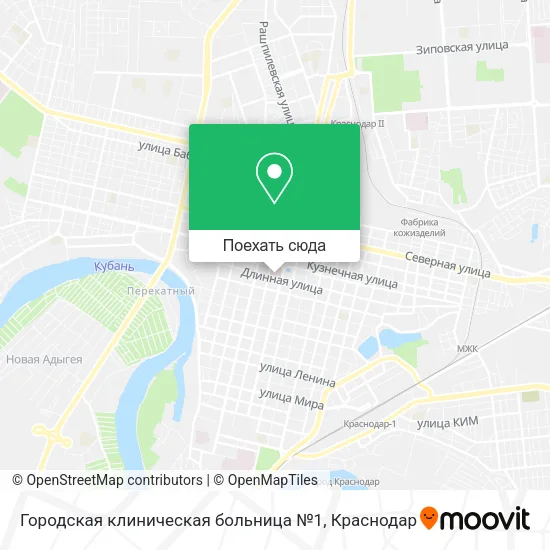 Карта Городская клиническая больница №1