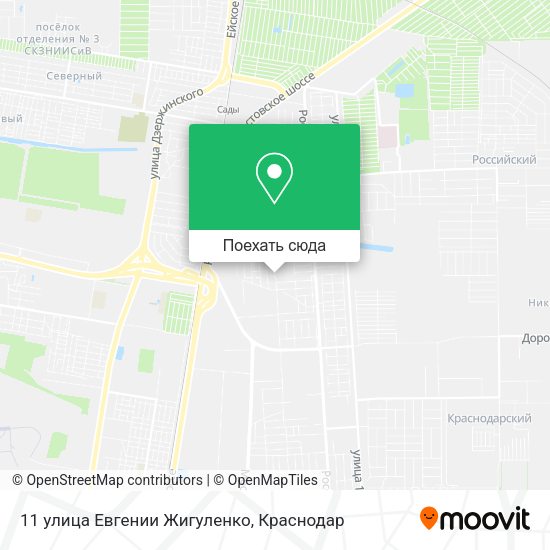 Карта 11 улица Евгении Жигуленко