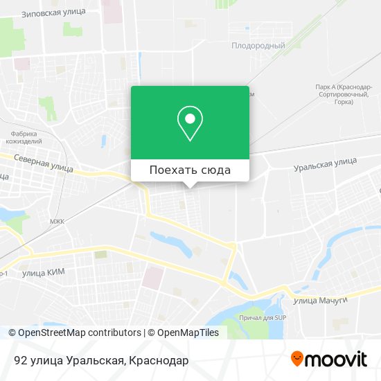 Карта 92 улица Уральская