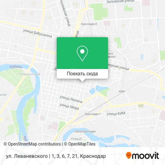 Карта ул. Леваневского | 1, 3, 6, 7, 21