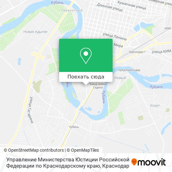 Карта Управление Министерства Юстиции Российской Федерации по Краснодарскому краю