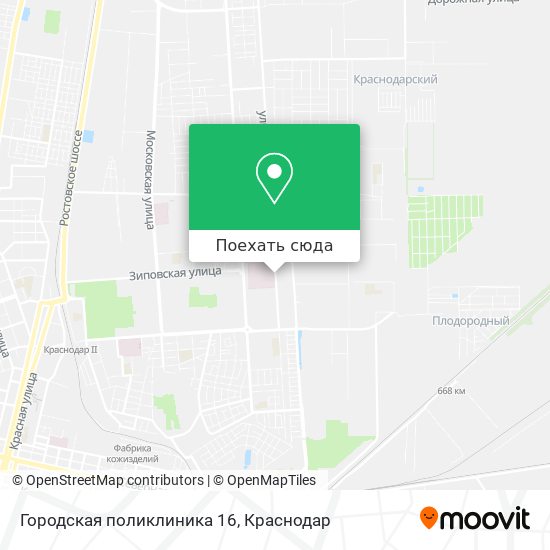 Карта Городская поликлиника 16