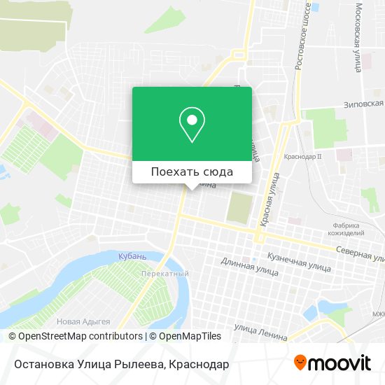 Карта Остановка Улица Рылеева