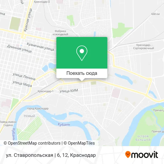Карта ул. Ставропольская | 6, 12