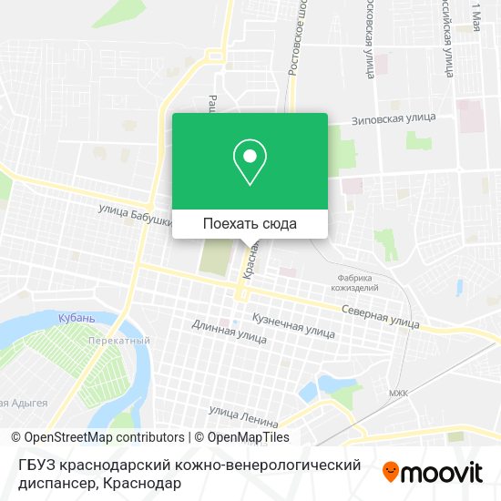 Карта ГБУЗ краснодарский кожно-венерологический диспансер