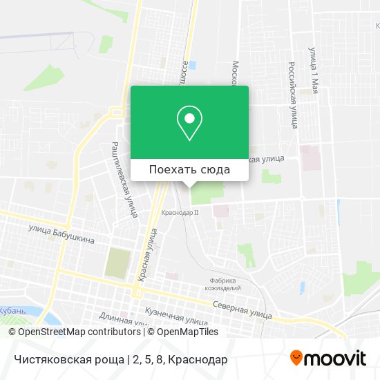 Карта Чистяковская роща | 2, 5, 8