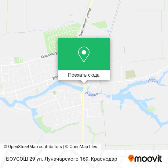 Карта БОУСОШ 29 ул. Луначарского 169