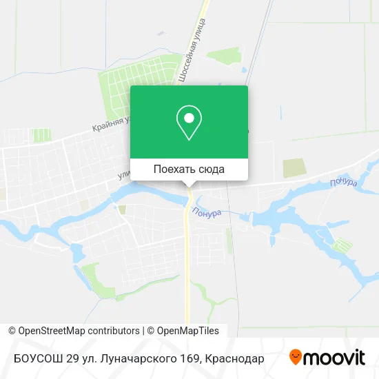 Карта БОУСОШ 29 ул. Луначарского 169