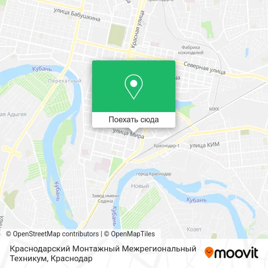 Карта Краснодарский Монтажный Межрегиональный Техникум