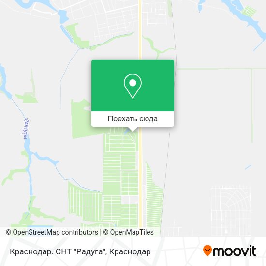 Карта Краснодар. СНТ "Радуга"