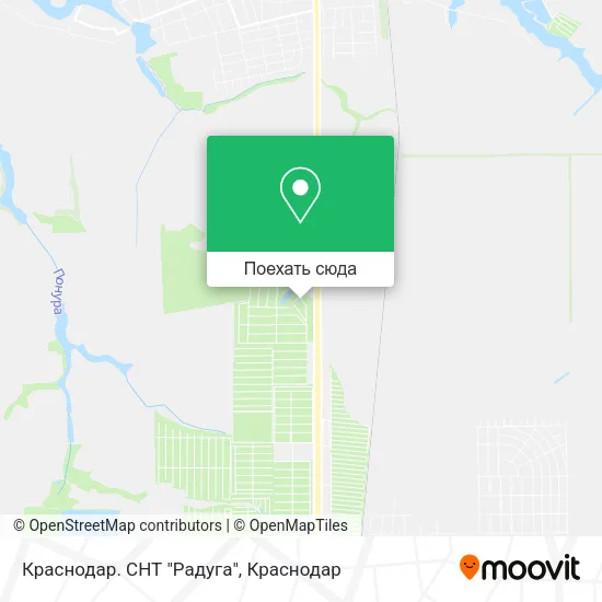 Карта Краснодар. СНТ "Радуга"