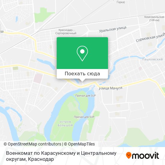 Карта Военкомат по Карасунскому и Центральному округам