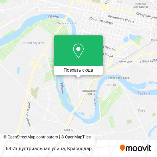 Карта 68 Индустриальная улица