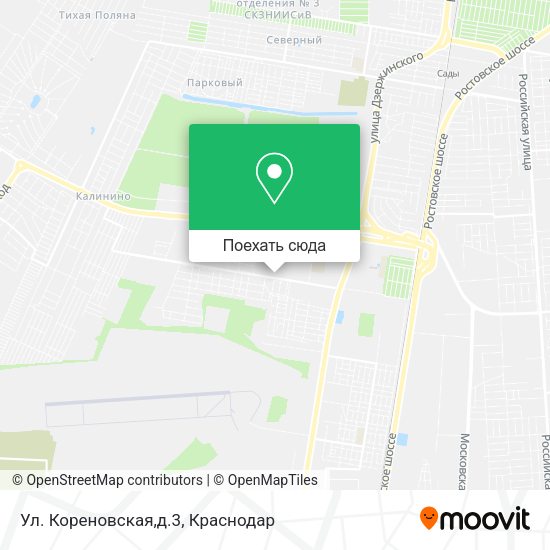 Карта Ул. Кореновская,д.3