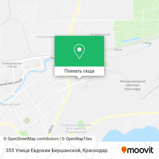 Карта 355 Улица Евдокии Бершанской