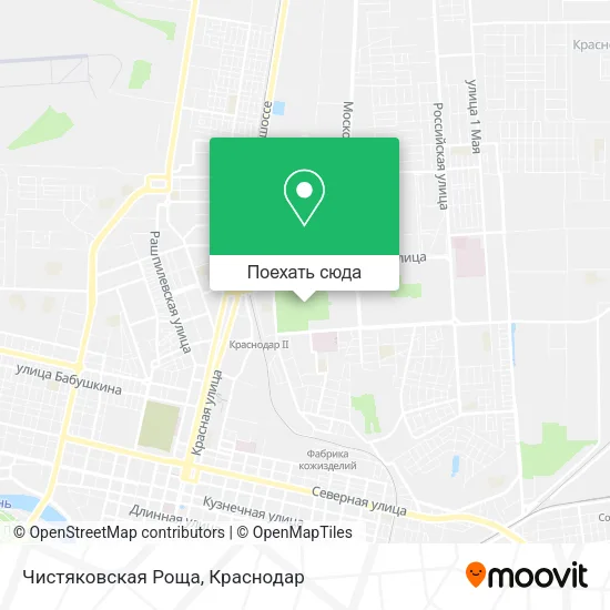 Карта Чистяковская Роща