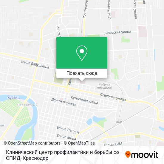 Карта Клинический центр профилактики и борьбы со СПИД