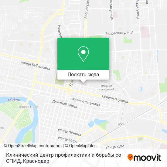 Карта Клинический центр профилактики и борьбы со СПИД