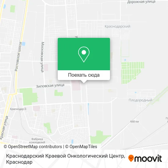 Карта Краснодарский Краевой Онкологический Центр