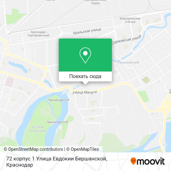 Карта 72 корпус 1 Улица Евдокии Бершанской