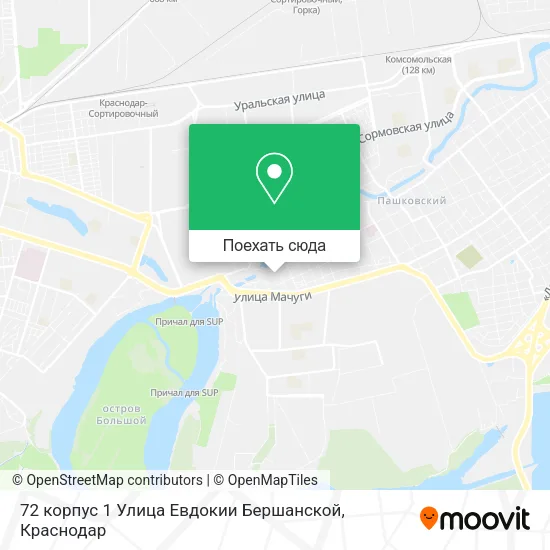 Карта 72 корпус 1 Улица Евдокии Бершанской
