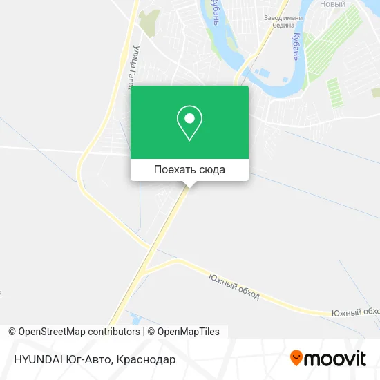 Карта HYUNDAI Юг-Авто