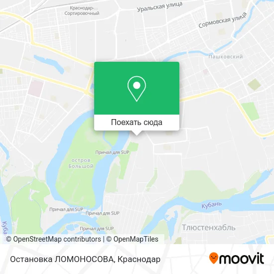 Карта Остановка ЛОМОНОСОВА