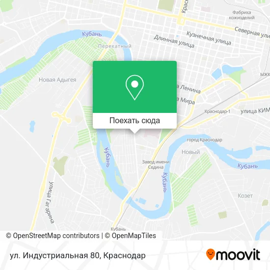 Карта ул. Индустриальная 80