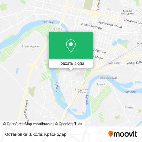 Карта Остановка Школа