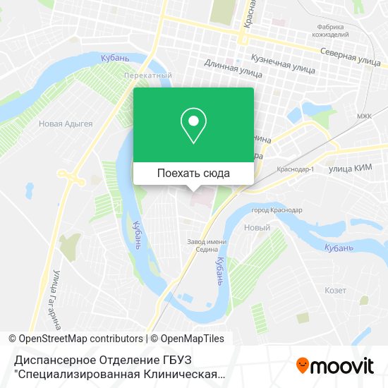 Карта Диспансерное Отделение ГБУЗ "Специализированная Клиническая Психиатрическая Больница №1"