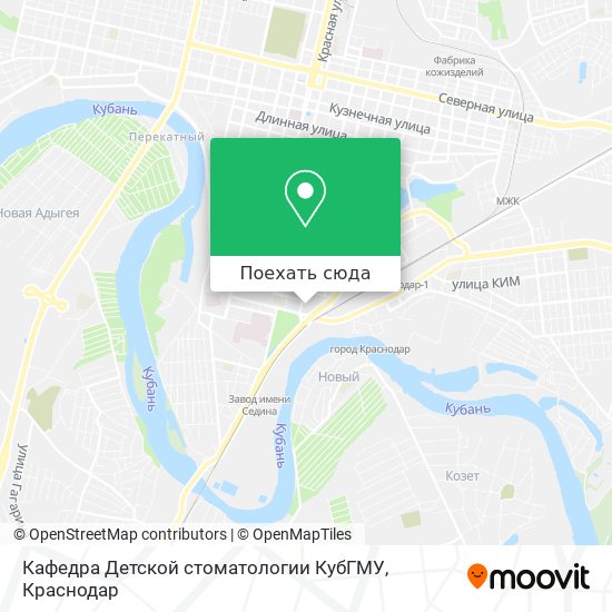 Карта Кафедра Детской стоматологии КубГМУ