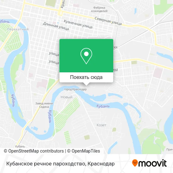 Карта Кубанское речное пароходство