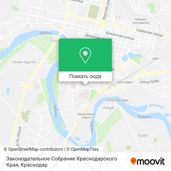 Карта Законодательное Собрание Краснодарского Края