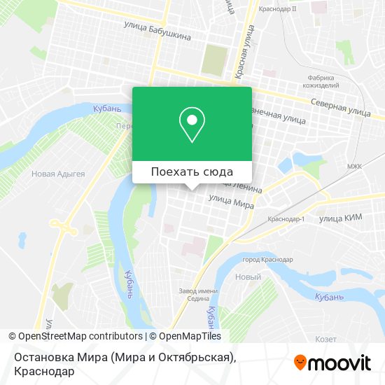 Карта Остановка Мира (Мира и Октябрьская)