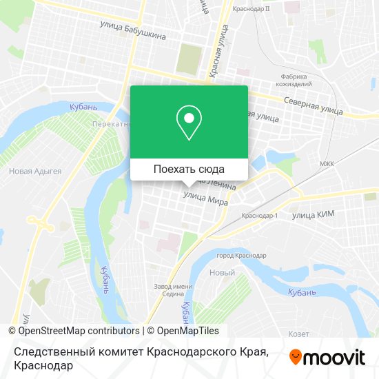 Карта Следственный комитет Краснодарского Края