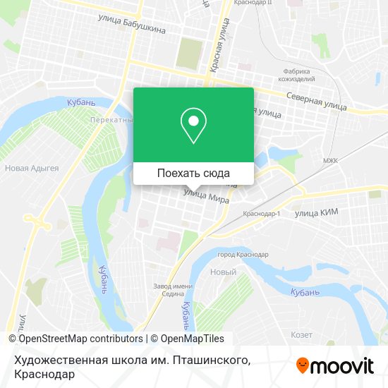 Карта Художественная школа им. Пташинского