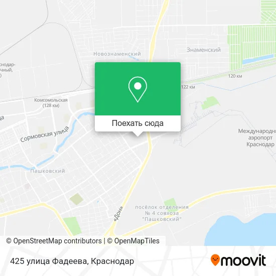 Карта 425 улица Фадеева