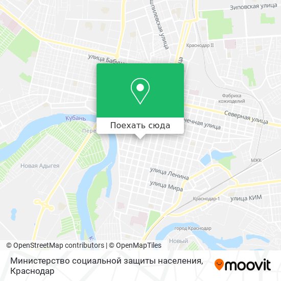 Карта Министерство социальной защиты населения